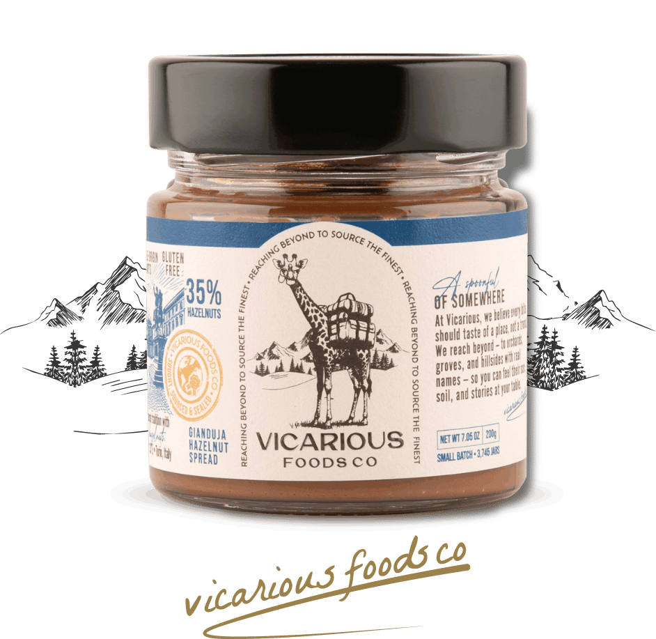 A jar of Vicarious Foods Co nut spread